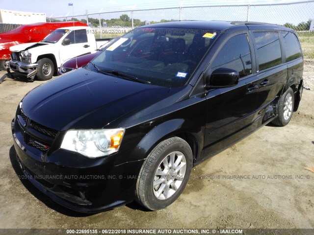 2C4RDGEG0CR385791 - 2012 DODGE GRAND CARAVAN R/T BLACK photo 2