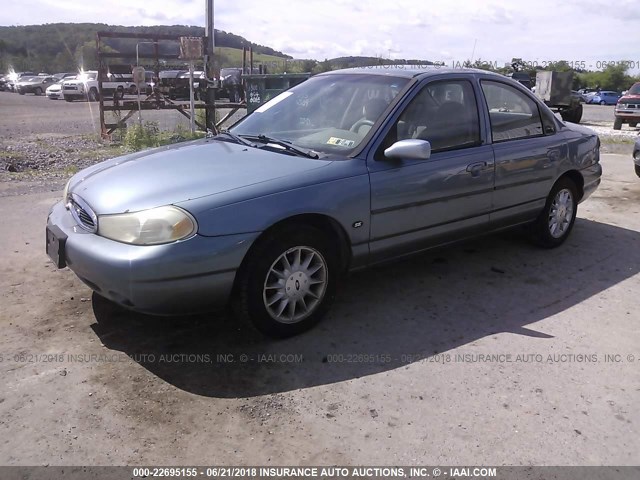 3FAFP6637YM110844 - 2000 FORD CONTOUR SE BLUE photo 2