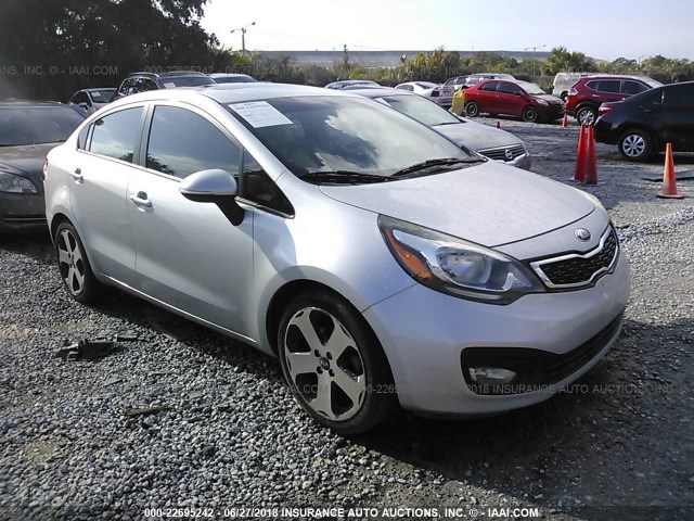 KNADN4A31D6246994 - 2013 KIA RIO EX/SX SILVER photo 1