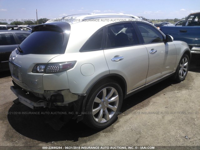 JNRAS08U27X101743 - 2007 INFINITI FX35 TAN photo 4