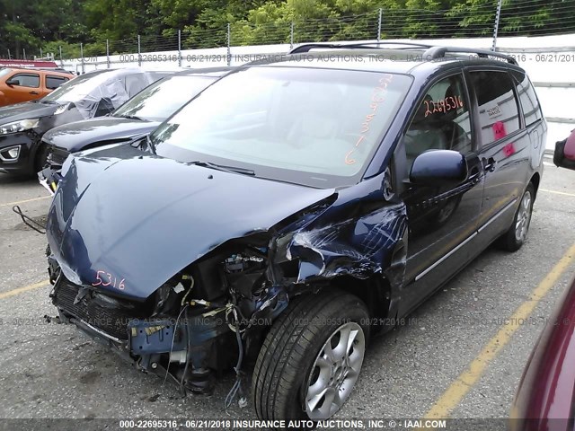 5TDBA22C95S031082 - 2005 TOYOTA SIENNA XLE/XLE LIMITED BLUE photo 2