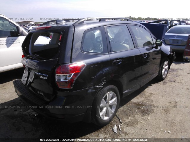 JF2SJABC9GH565878 - 2016 SUBARU FORESTER 2.5I GRAY photo 4