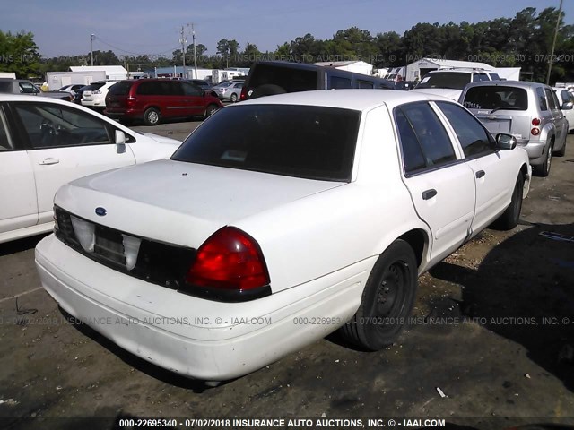 2FAFP71W71X164078 - 2001 FORD CROWN VICTORIA POLICE INTERCEPTOR WHITE photo 4