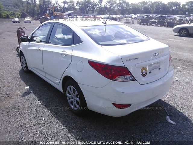 KMHCT4AE1CU222920 - 2012 HYUNDAI ACCENT GLS/GS WHITE photo 3