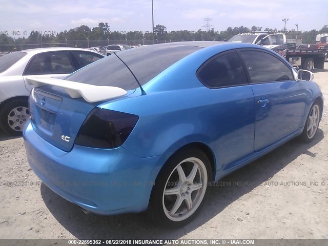 JTKDE177750018569 - 2005 TOYOTA SCION TC ლურჯი ფოტო 4