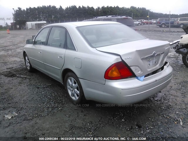 4T1BF28B71U152842 - 2001 TOYOTA AVALON XL/XLS SILVER photo 3