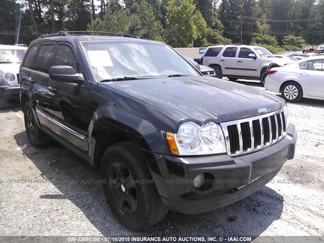 1J4HS58N15C526101 - 2005 JEEP GRAND CHEROKEE LIMITED BLACK photo 1