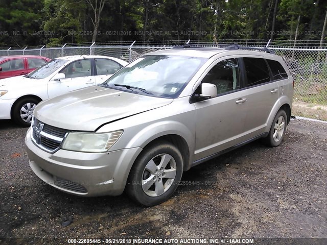 3D4GG57V39T200754 - 2009 DODGE JOURNEY SXT GOLD photo 2