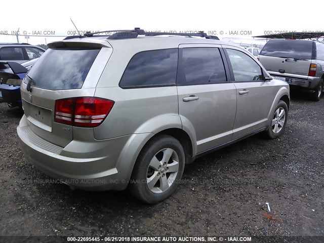 3D4GG57V39T200754 - 2009 DODGE JOURNEY SXT GOLD photo 4