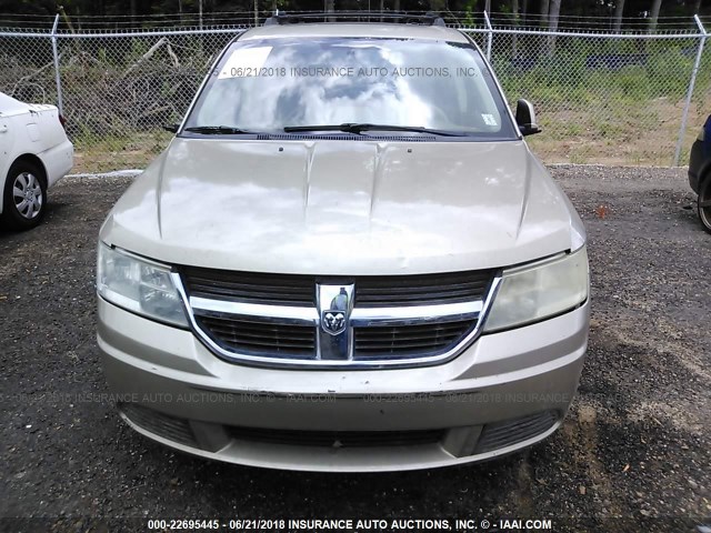 3D4GG57V39T200754 - 2009 DODGE JOURNEY SXT GOLD photo 6