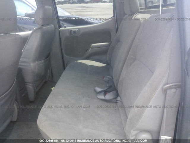 5TEHN72NX1Z743708 - 2001 TOYOTA TACOMA DOUBLE CAB ვერცხლისფერი ფოტო 8