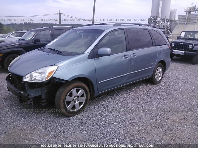 5TDZA22C14S195388 - 2004 TOYOTA SIENNA XLE/XLE LIMITED BLUE photo 2