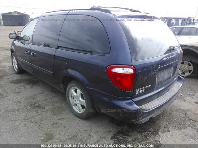 2D4GP44L55R229781 - 2005 DODGE GRAND CARAVAN SXT BLUE photo 3