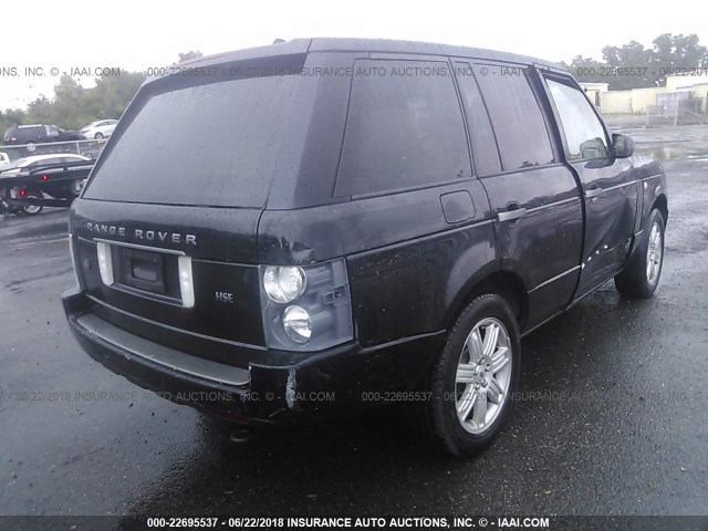 SALMF15478A294738 - 2008 LAND ROVER RANGE ROVER HSE BLACK photo 4