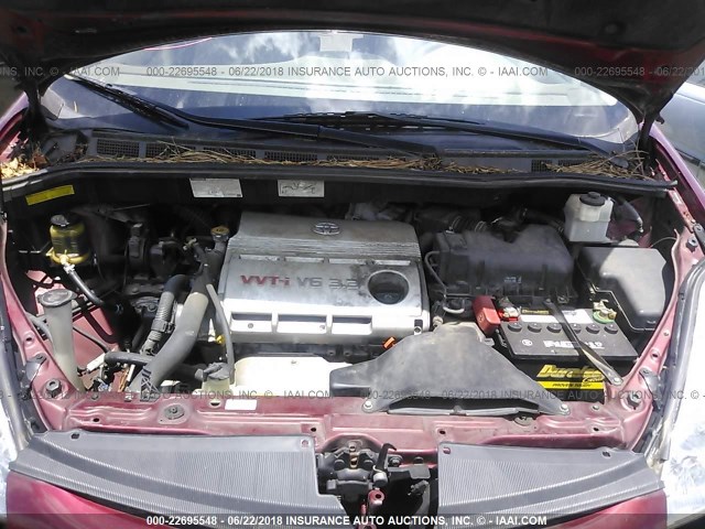 5TDZA23C06S406985 - 2006 TOYOTA SIENNA CE/LE RED photo 10