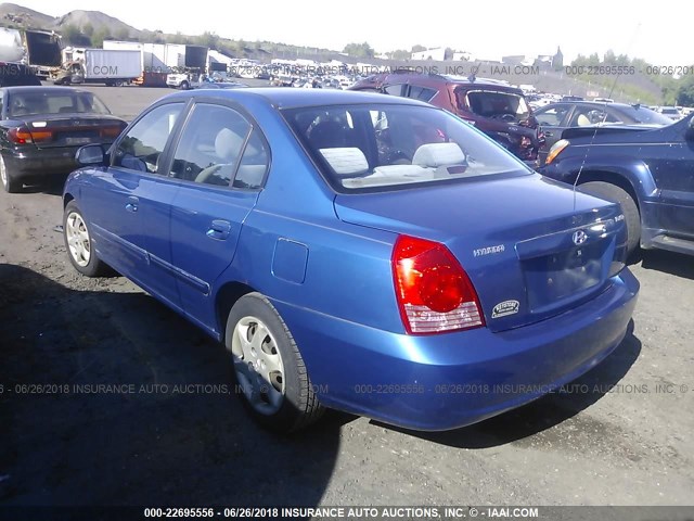 KMHDN46D66U246245 - 2006 HYUNDAI ELANTRA GLS/GT/LIMITED Dark Blue photo 3