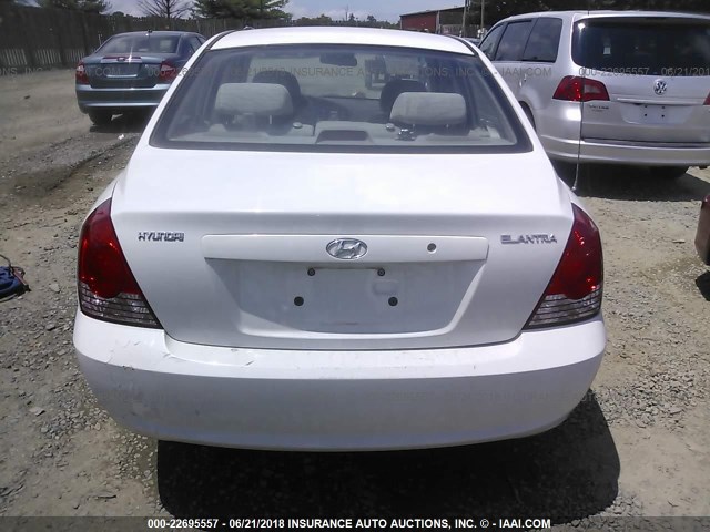 KMHDN46DX5U068077 - 2005 HYUNDAI ELANTRA GLS/GT WHITE photo 6