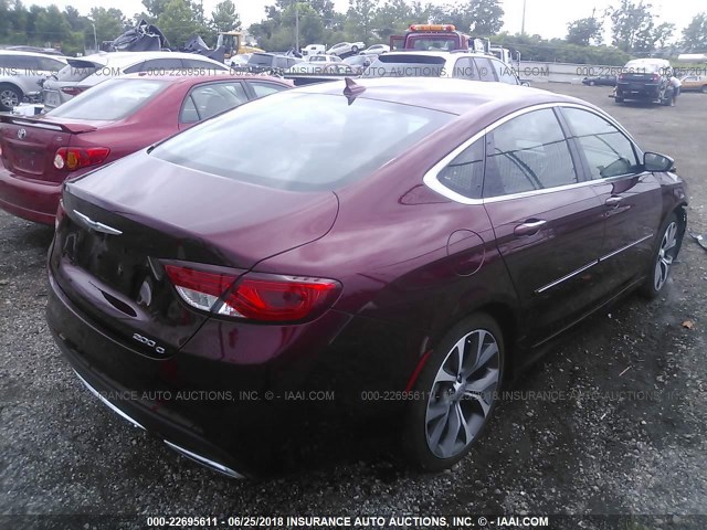 1C3CCCCG5FN581039 - 2015 CHRYSLER 200 C RED photo 4