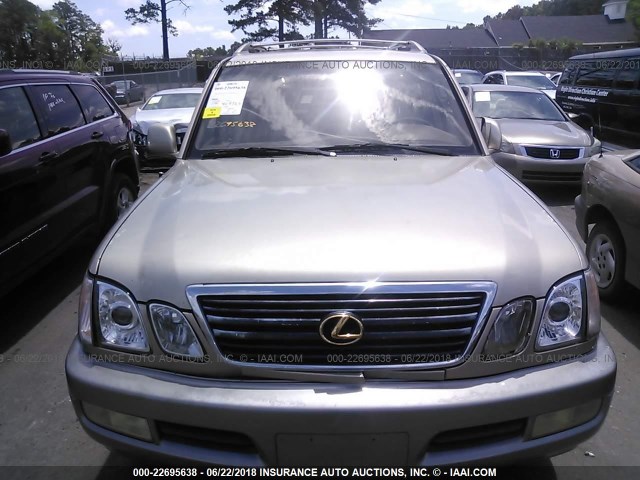 JT6HT00W4W0010092 - 1998 LEXUS LX 470 GOLD photo 6