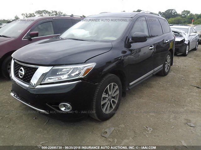 5N1AR2MN9GC669853 - 2016 NISSAN PATHFINDER S/SV/SL/PLATINUM BLACK photo 2