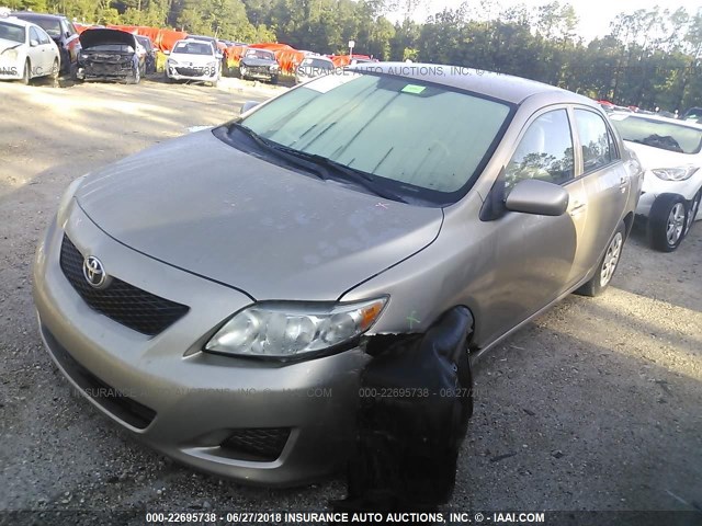 1NXBU40E09Z120902 - 2009 TOYOTA COROLLA S/LE/XLE GOLD photo 2