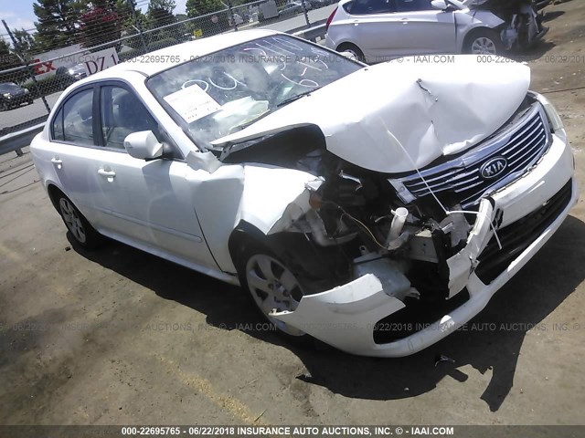 KNAGE228X95333110 - 2009 KIA OPTIMA LX/EX WHITE photo 1