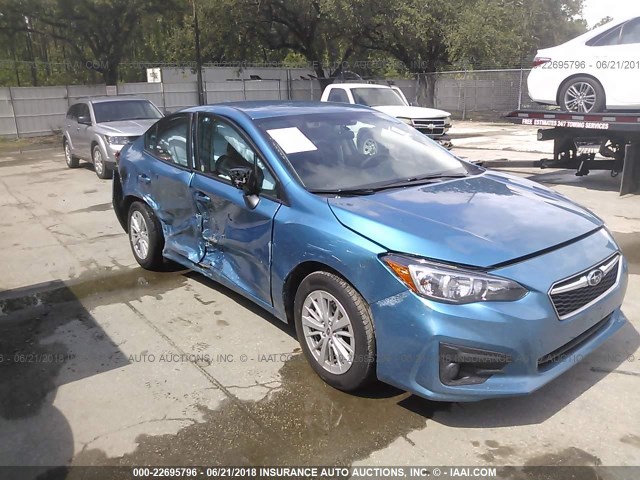 4S3GKAD66J3616962 - 2018 SUBARU IMPREZA PREMIUM PLUS BLUE photo 6