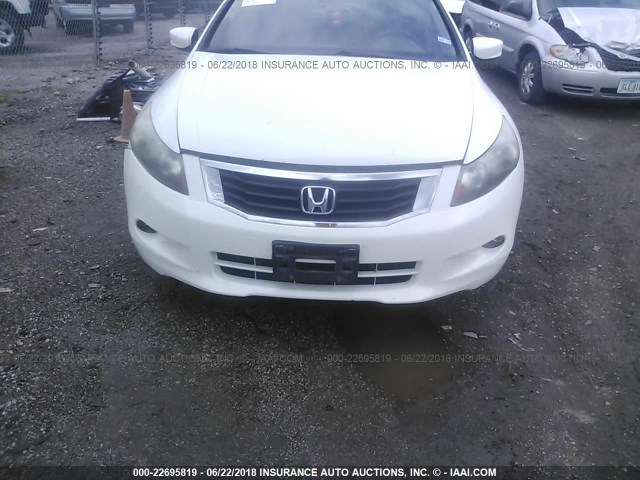 1HGCP36878A048643 - 2008 HONDA ACCORD EXL WHITE photo 6