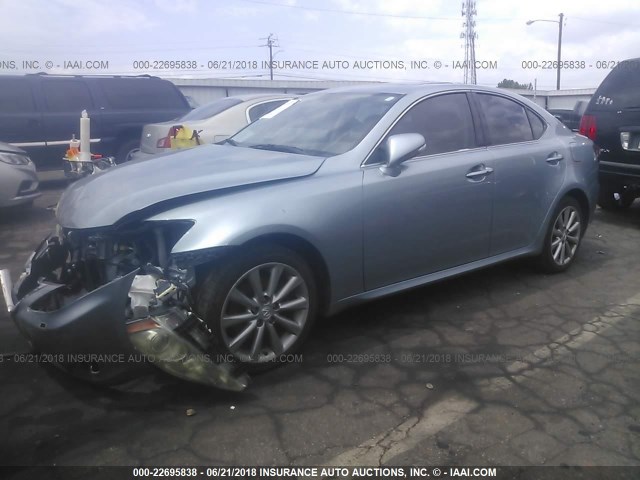 JTHCK262592030591 - 2009 LEXUS IS 250 Light Blue photo 2