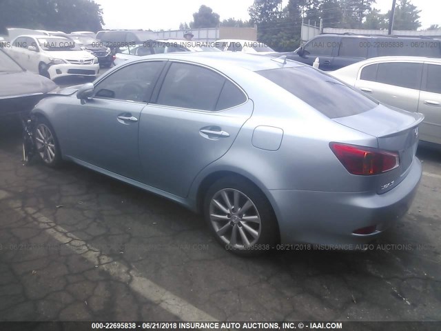 JTHCK262592030591 - 2009 LEXUS IS 250 Light Blue photo 3