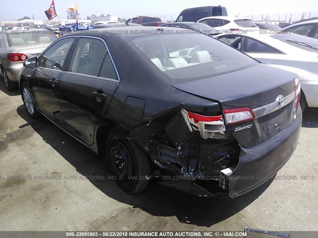 4T1BD1FKXCU051865 - 2012 TOYOTA CAMRY HYBRID/LE/XLE 蓝色 照片 3