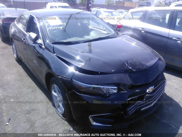 1G1ZB5STXGF297106 - 2016 CHEVROLET MALIBU LS BLACK photo 1