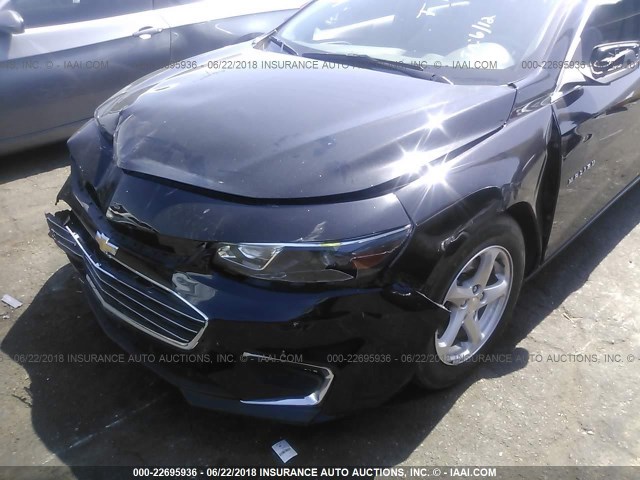 1G1ZB5STXGF297106 - 2016 CHEVROLET MALIBU LS BLACK photo 6