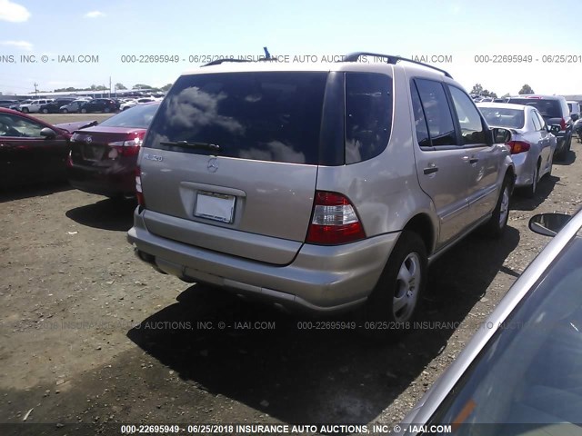 4JGAB54E63A374222 - 2003 MERCEDES-BENZ ML 320 TAN photo 4