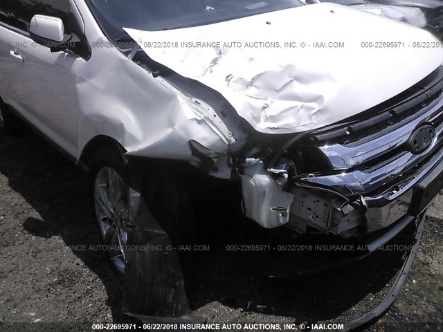 2FMDK3KC9BBB34121 - 2011 FORD EDGE LIMITED WHITE photo 6