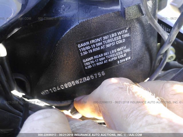 WB10409B5WZB85756 - 1998 BMW R1100 GS BLACK photo 10