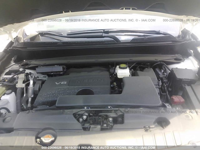 5N1DR2MM1JC647387 - 2018 NISSAN PATHFINDER S/SV/SL/PLATINUM 白色 照片 10