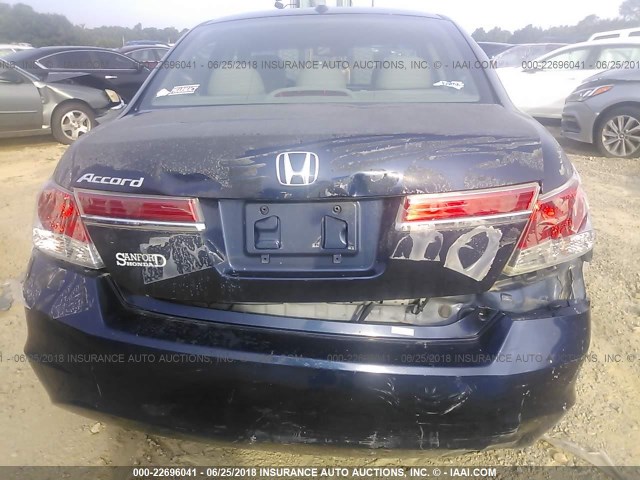 1HGCP2F85BA045659 - 2011 HONDA ACCORD EXL BLUE photo 6