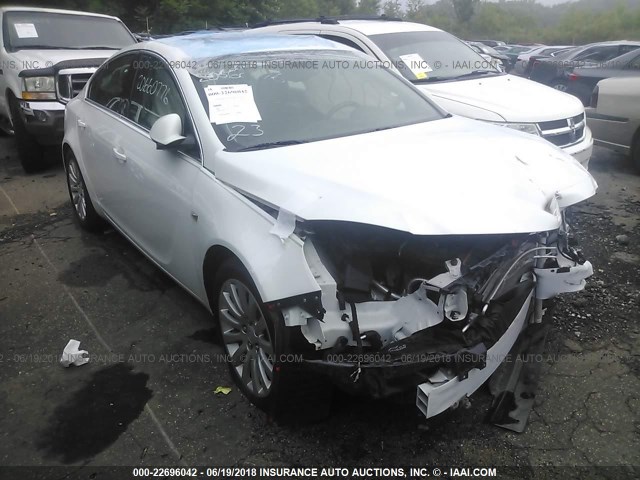 2G4GP5EC7B9184626 - 2011 BUICK REGAL WHITE photo 1