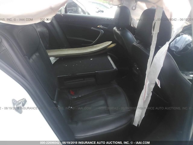 2G4GP5EC7B9184626 - 2011 BUICK REGAL WHITE photo 8