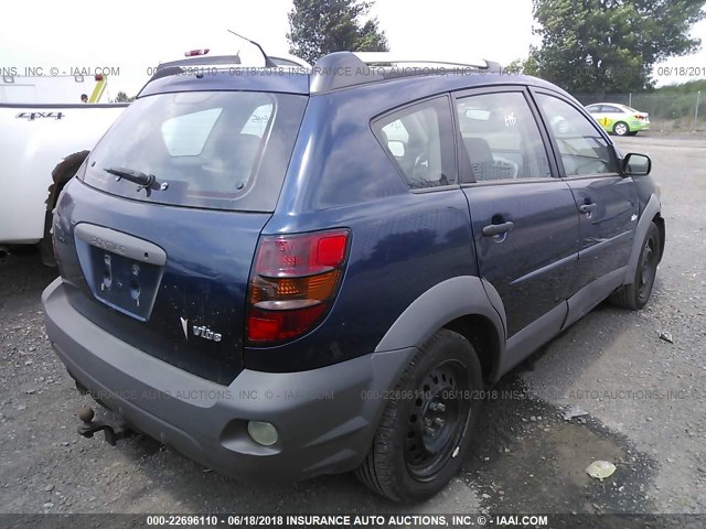 5Y2SL65848Z408137 - 2008 PONTIAC VIBE BLUE photo 4