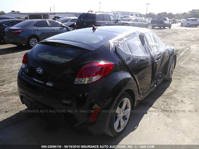 KMHTC6AD6DU088846 - 2013 HYUNDAI VELOSTER BLACK photo 4