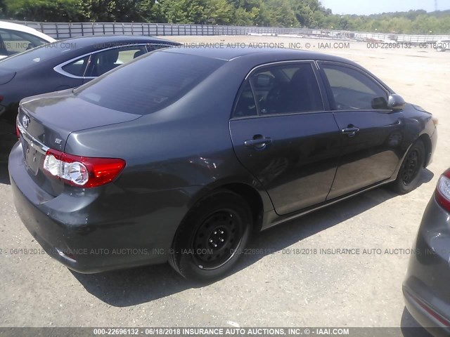 2T1BU4EE2BC750615 - 2011 TOYOTA COROLLA S/LE GRAY photo 4