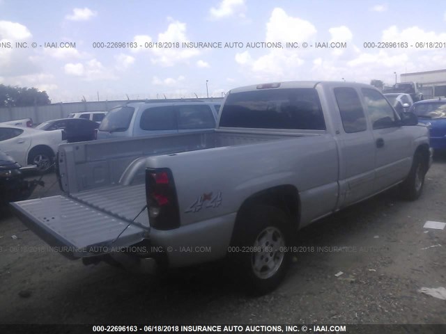 1GCEK19T96Z280511 - 2006 CHEVROLET SILVERADO K1500 SILVER photo 4