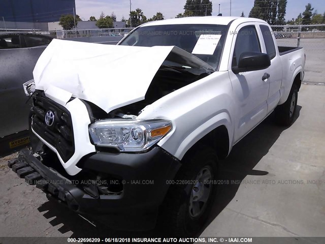 5TFRX5GNXGX058975 - 2016 TOYOTA TACOMA ACCESS CAB/SR/SR5 WHITE photo 2