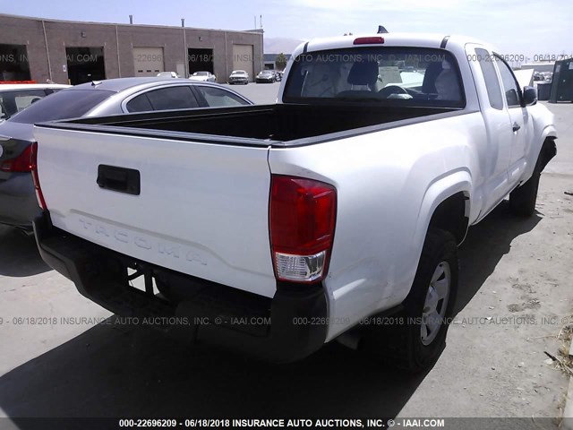 5TFRX5GNXGX058975 - 2016 TOYOTA TACOMA ACCESS CAB/SR/SR5 თეთრი ფოტო 4