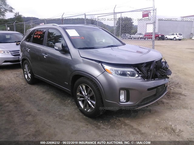 5XYKWDA70EG437265 - 2014 KIA SORENTO SX/SX LIMITED GRAY photo 1