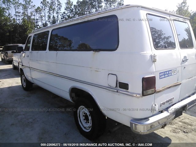 2GAGG39K5M4134424 - 1991 CHEVROLET G30 WHITE photo 3