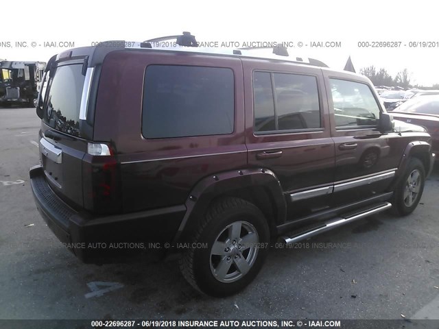 1J8HG58N37C587162 - 2007 JEEP COMMANDER LIMITED BURGUNDY photo 6