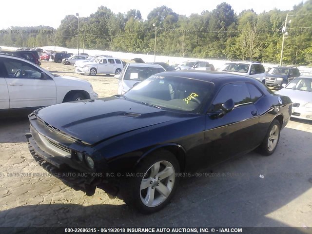 2C3CDYAG1DH681996 - 2013 DODGE CHALLENGER SXT BLACK photo 2